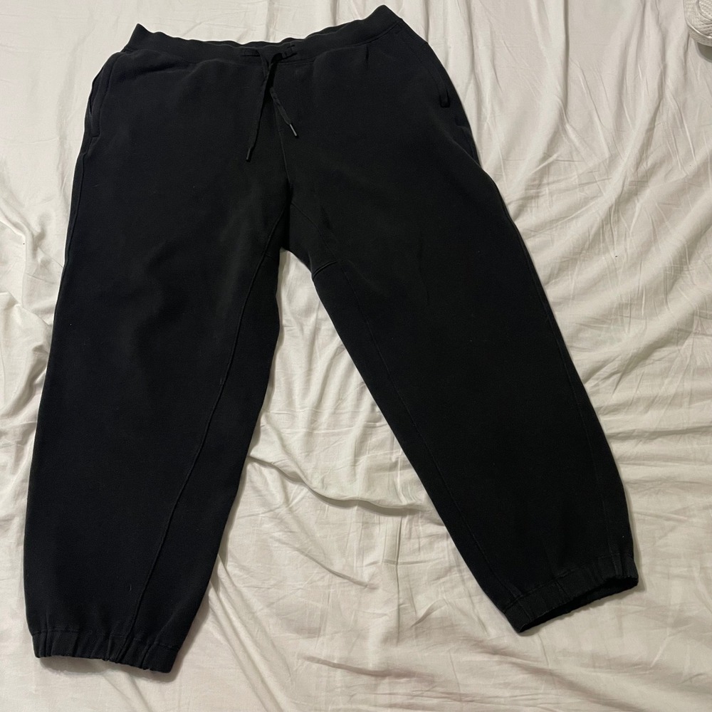 Lululemon Joggers Mens XL Black City Sweat Tapered French Terry LM5AVSS Active